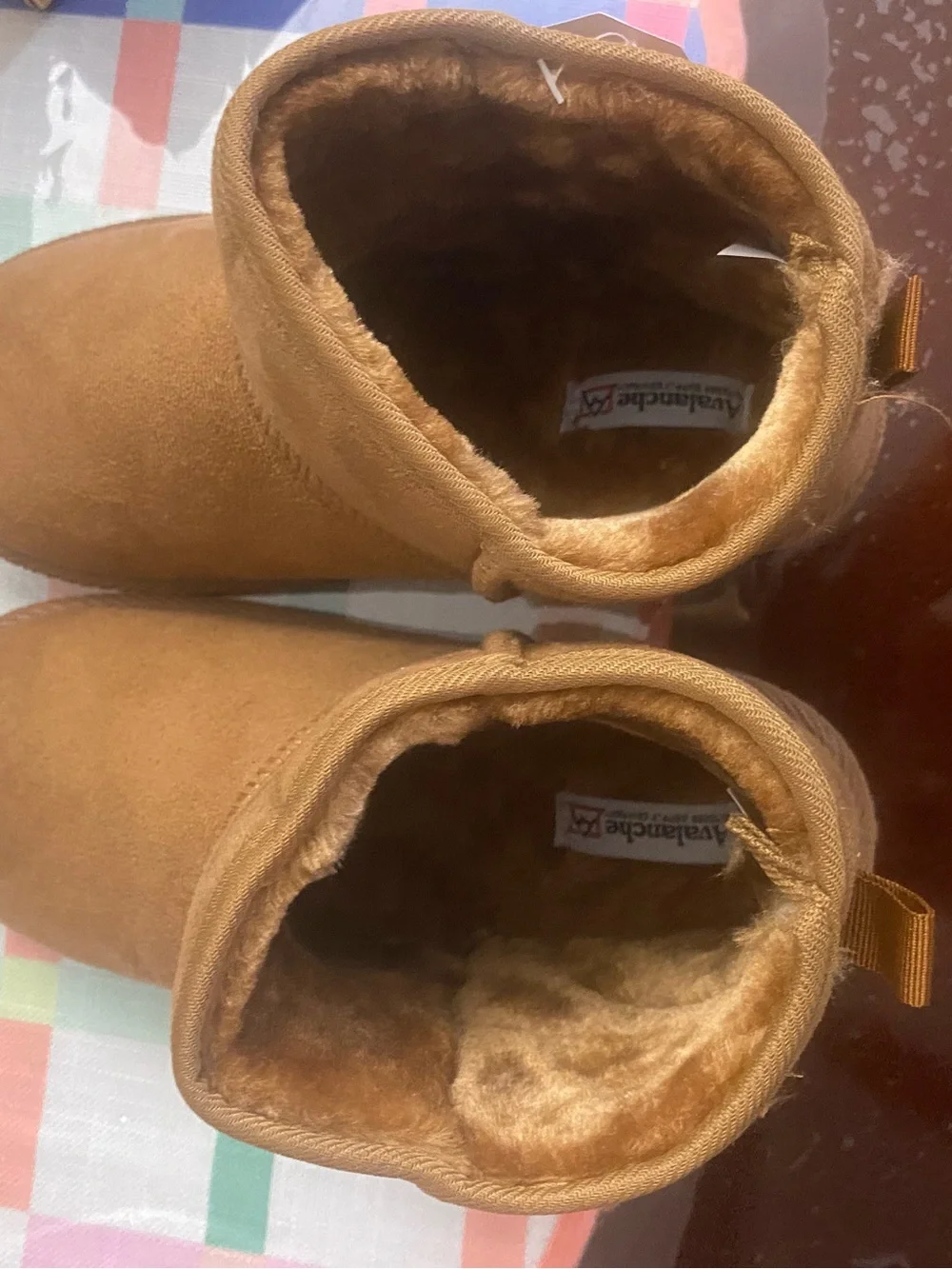 Avalanche Kids Chestnut Faux-Shearling Booties